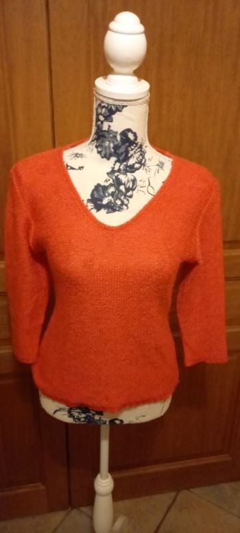 pull col v et manches 3/4