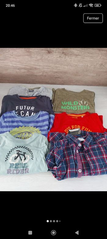 Lot t-shirt manches longues 3ans
