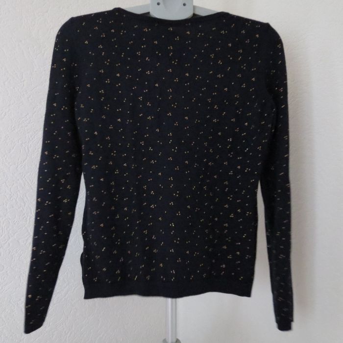 🌟 Pull fin bleu marine  Camaïeu – détails dorés & boutons épaule - photo numéro 5