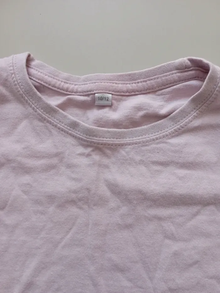 Tee shirt rose 10/12 ans - photo numéro 4