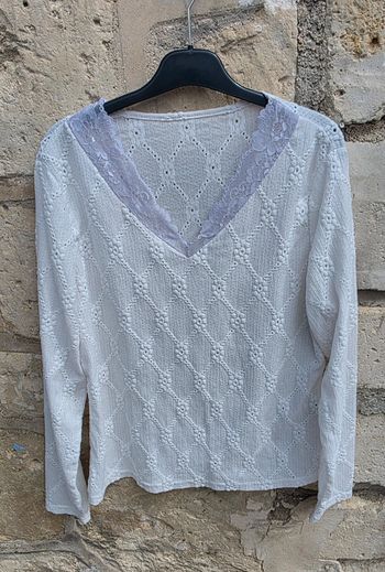 Chemisier blanc broderie