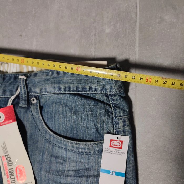 Bermuda large baggy jeans short hip-hop streetwear graffiti y2k vintage Ecko unltd taille 38us 46eu - photo numéro 11