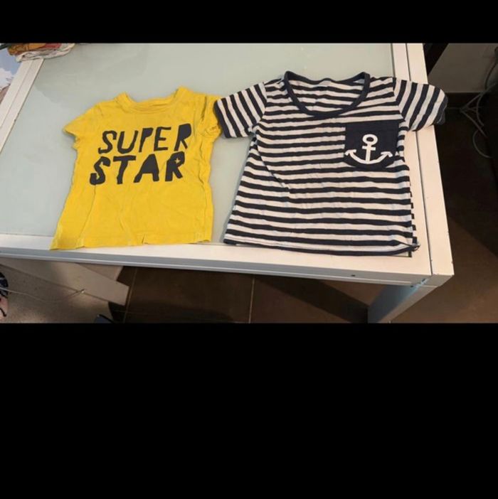 2 tee shirt garcon 18 mois
