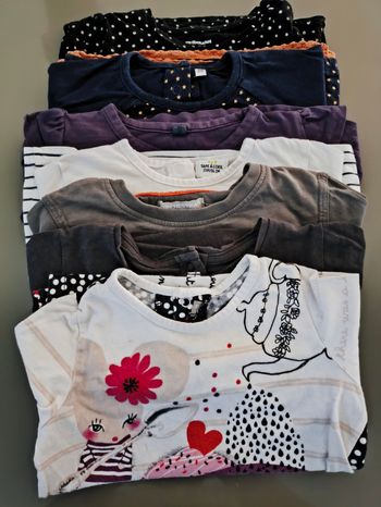Lot hauts manches longues fille