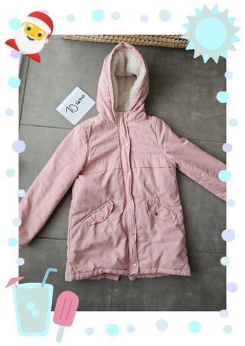 Manteau chaud parka 10 ans rose vertbaudet
