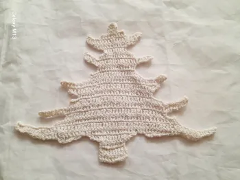 Décoration de Noël Sapin blanc fait main au crochet