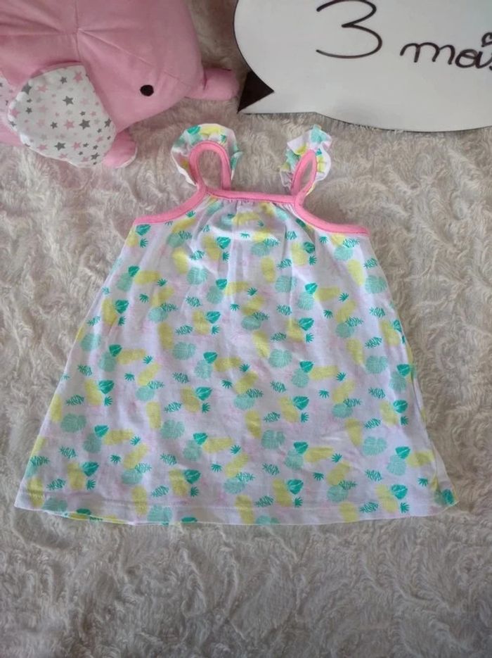 Ensemble (tunique/robe+boomer/short) Fille 3 mois Ananas Orchestra - photo numéro 3