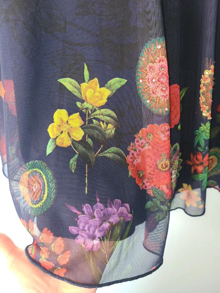 Tunique blouse Haut fleuri femme Marque Desigual taille 36 - photo numéro 3