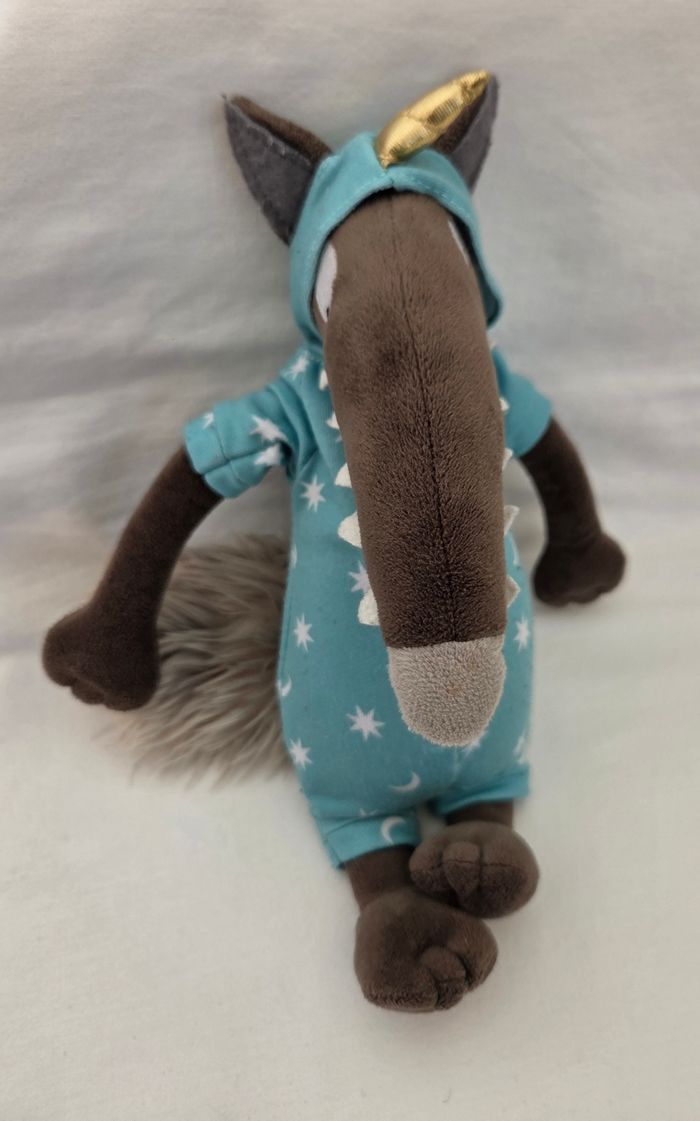 Peluche P'tit loup 28 cm pyjama combinaison licorne - Auzou