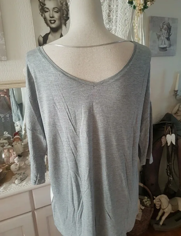 Joli haut imprimé Camaieu Taille L Neuf - photo numéro 4