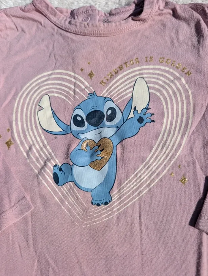 Tee-shirt manches longues stitch 24 mois - photo numéro 2