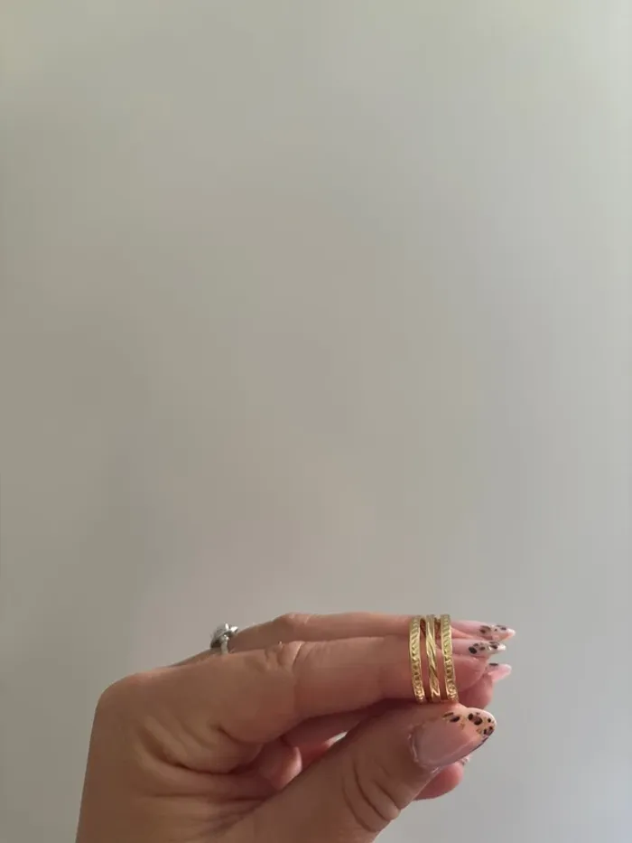 Bague dorée ajustable - photo numéro 4