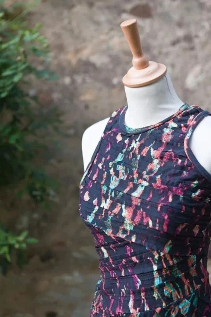 Robe moulante noir et multicolore - Topshop - photo numéro 2