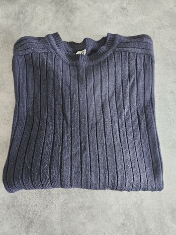 Pull décontracté en mailles à rayures homme - Taille L 46 / 48 - Bartteck - Marine