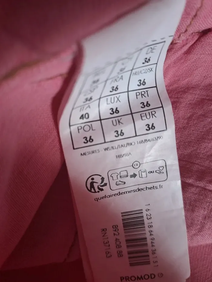 Jupe culotte promod rose 36 - photo numéro 10