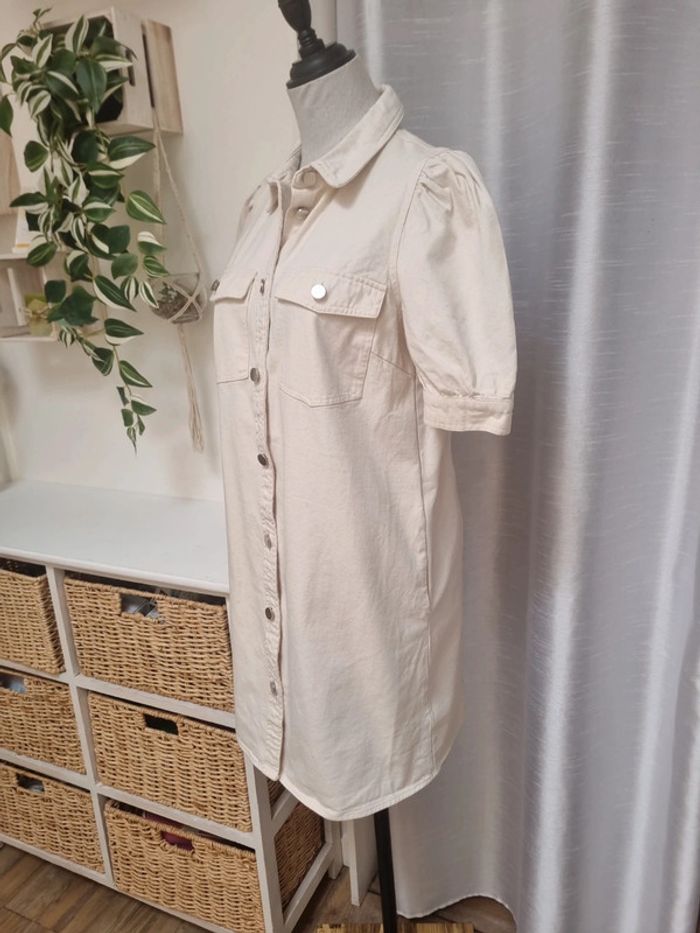 Robe en jean beige Vila taille 36 - photo numéro 2