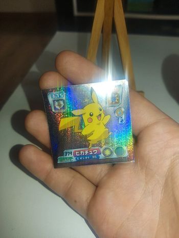 Stickers pokémon Pikachu amada glitter 2004