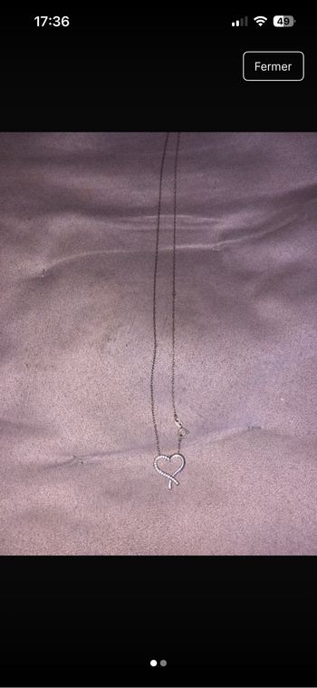 Collier argent cœur