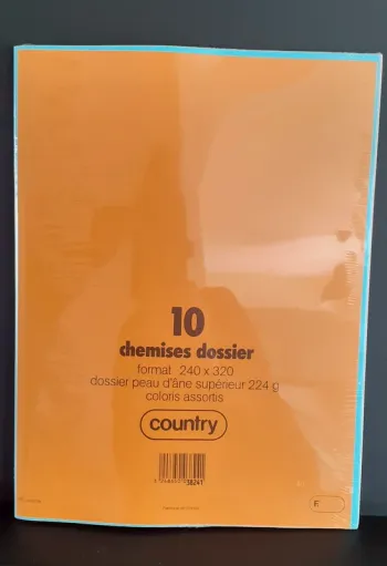 10 chemises dossier neuves.