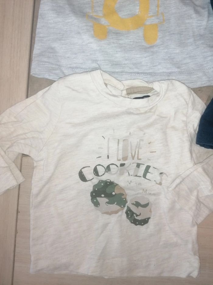 Lot de 3 tee-shirts manches longues / 6 mois - photo numéro 3