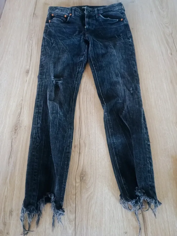 jeans noir ZARA T36