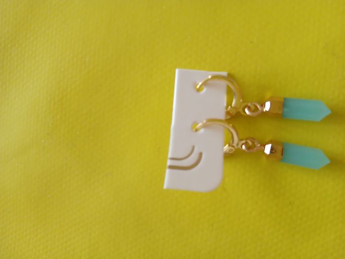 boucles d'oreilles turquoise - photo numéro 2