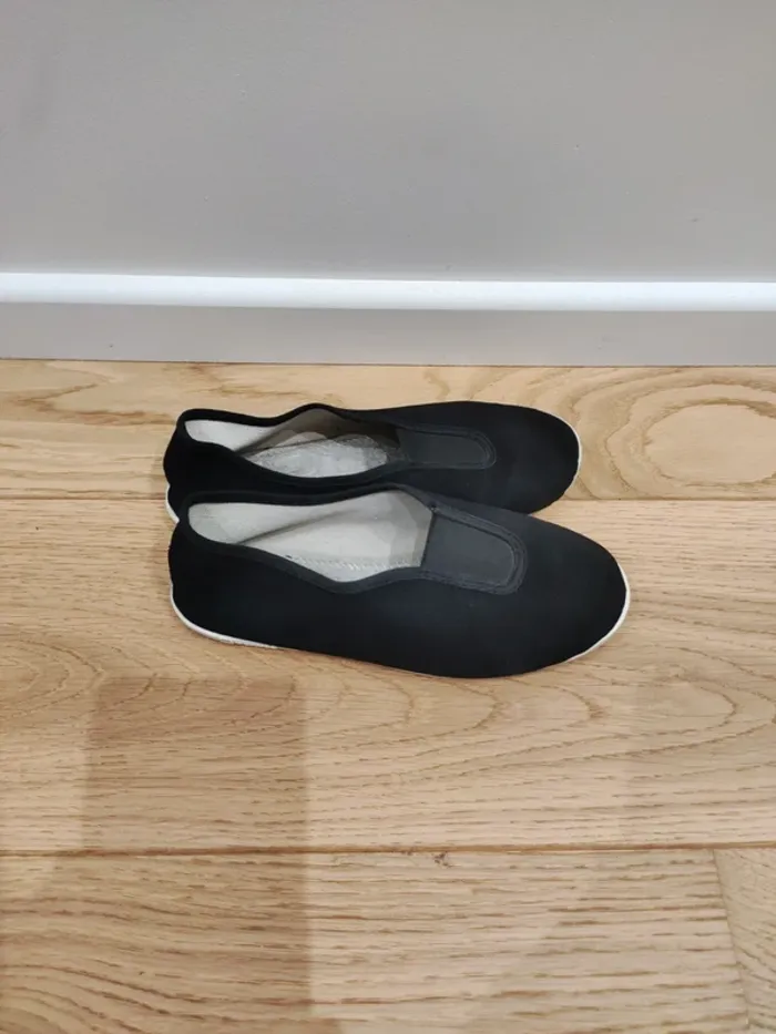 Chaussons gym tissu noir - Domyos - 33
