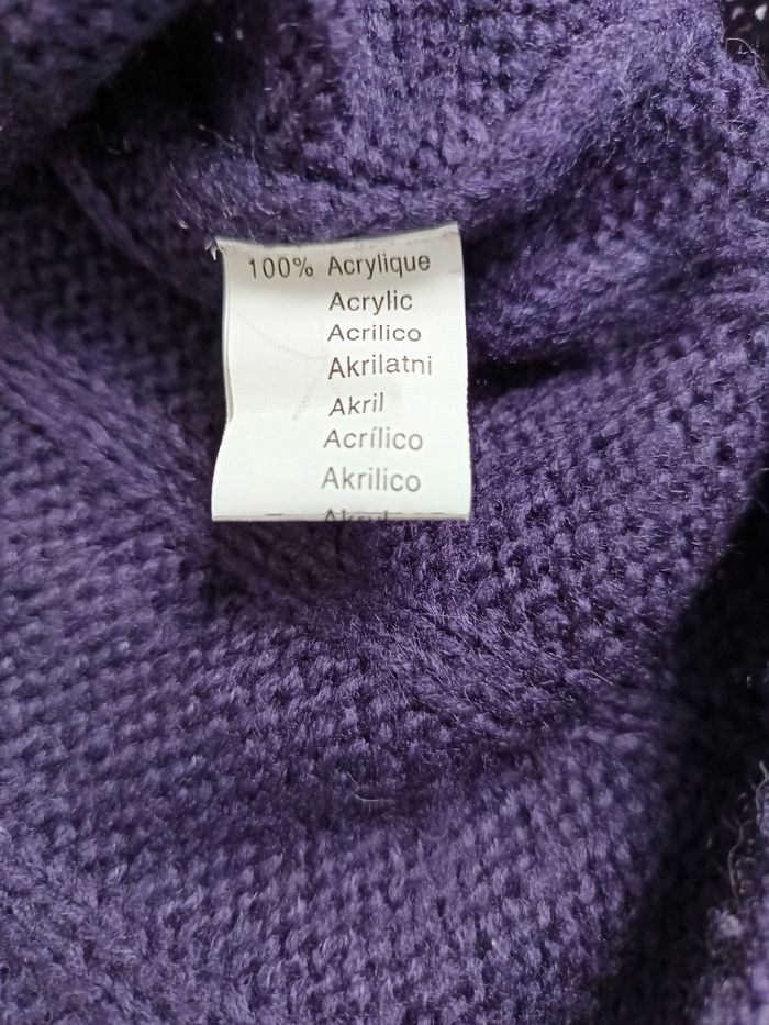 Pull violet manches courtes – taille 38/40 - photo numéro 7