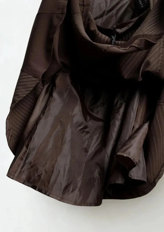 Jupe mi longue marron • Brown skirt Pretesto Taille 44/46 - photo numéro 6
