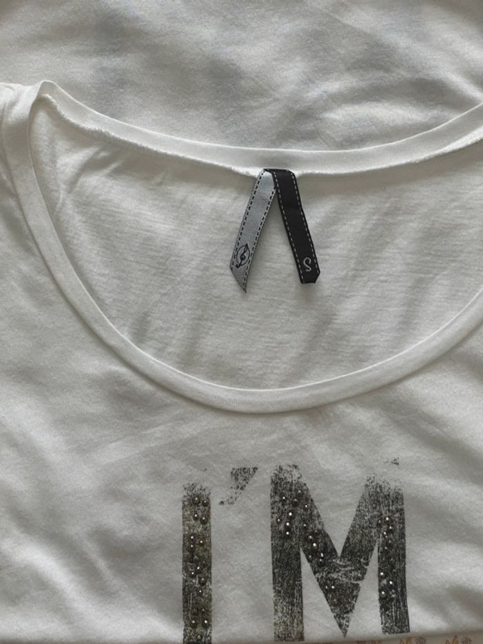 T-shirt blanc à texte vintage - photo numéro 4