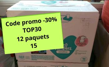 12 paquets lingettes Pampers