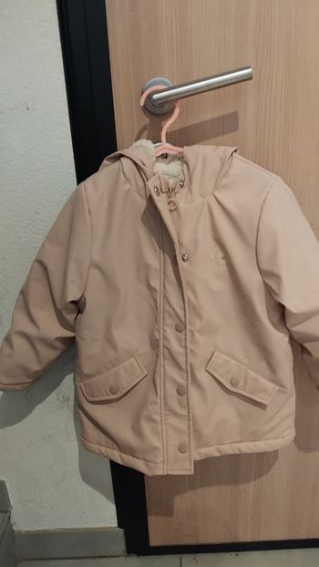 Parka manteau rose