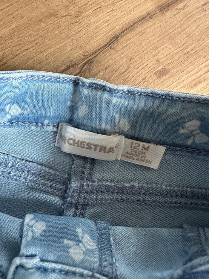 2 jeans bébé 🩵💛 74cm /9m - photo numéro 5