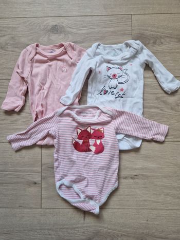 Lot de 3 bodies manches longues 3 mois