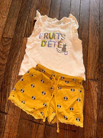 T-shirt et short Bout’chou  18 mois