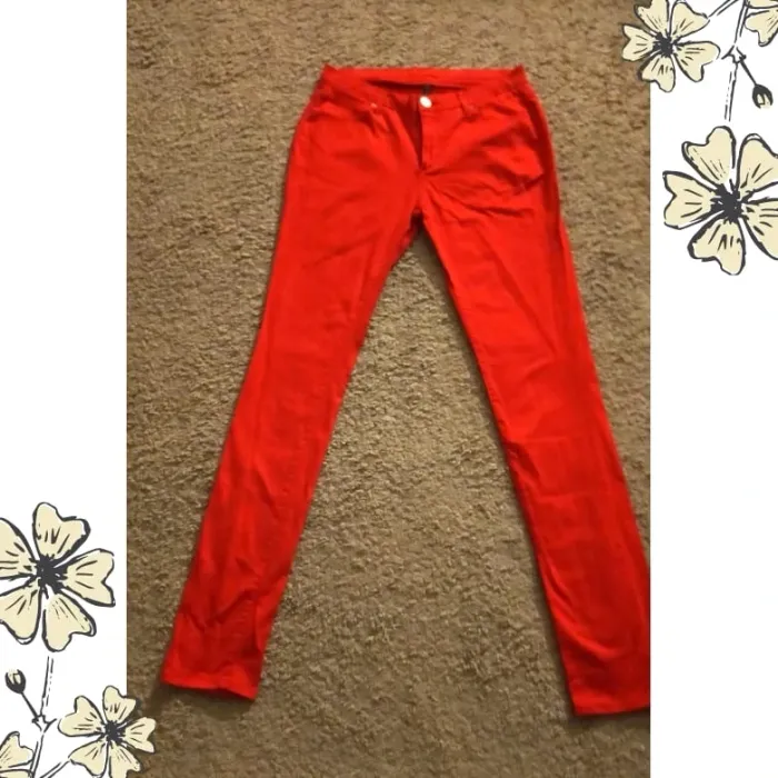 Jean corail rouge femme NafNaf, taille 36, taille basse - photo numéro 13