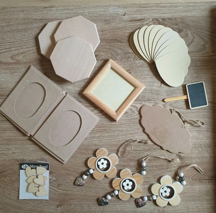 ⭐ Lot 21 accessoires en bois & carton ⭐