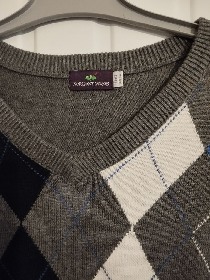 Pull losange garçon 12ans - photo numéro 2