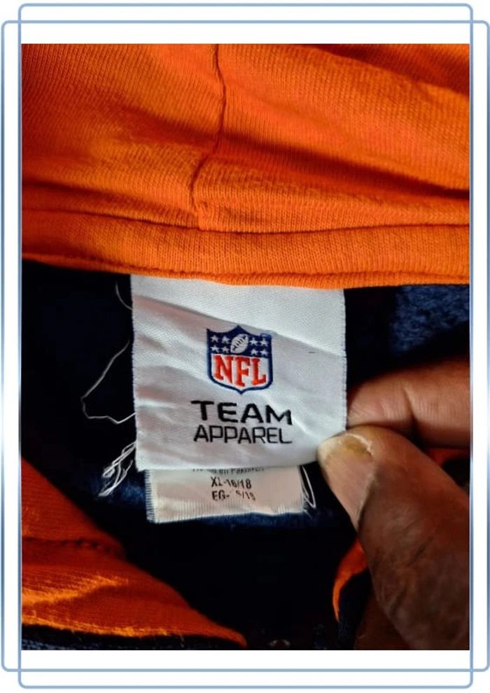 Sweat à capuche / Hoodie NFL bleu full broderie taille S (289) - photo numéro 8