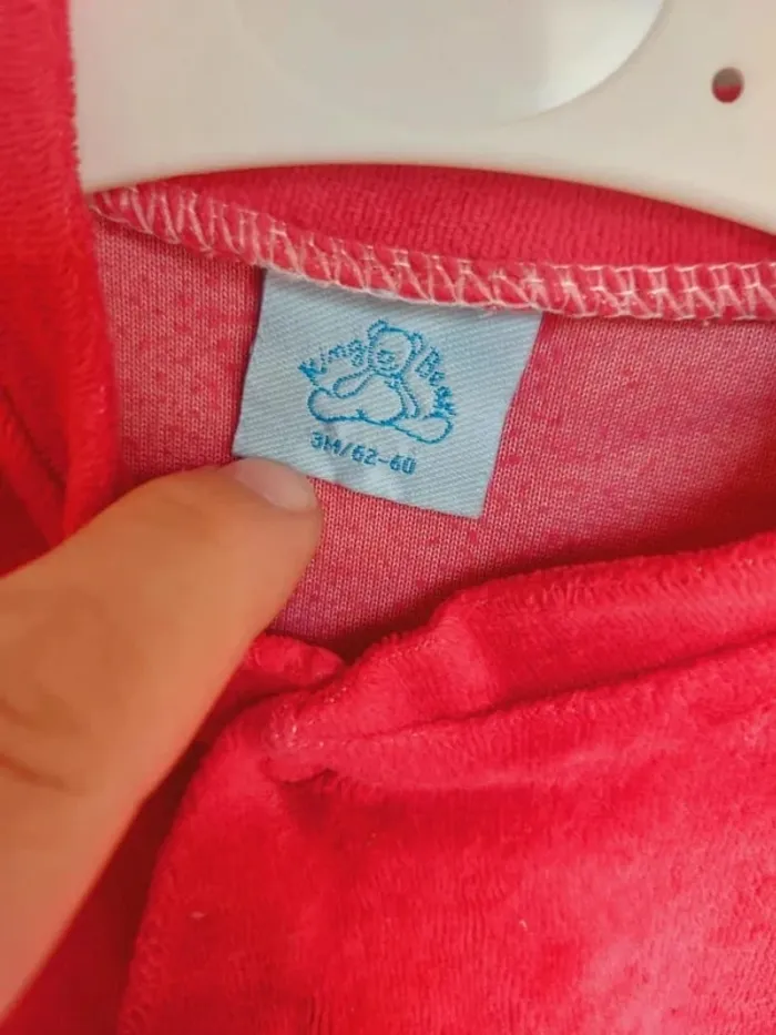 Pyjama velours mixte Noël 3 mois King Bear - photo numéro 3