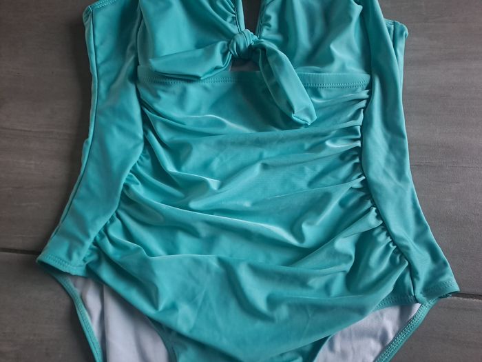 Maillot de bain bleu turquoise 0XL - photo numéro 4