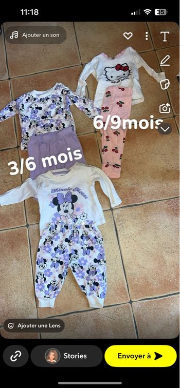 Habits fille 3/6  6/9 mois
