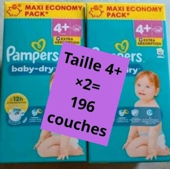 Couches pampers taille 4 +