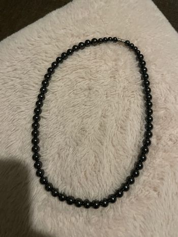 Collier perles noires