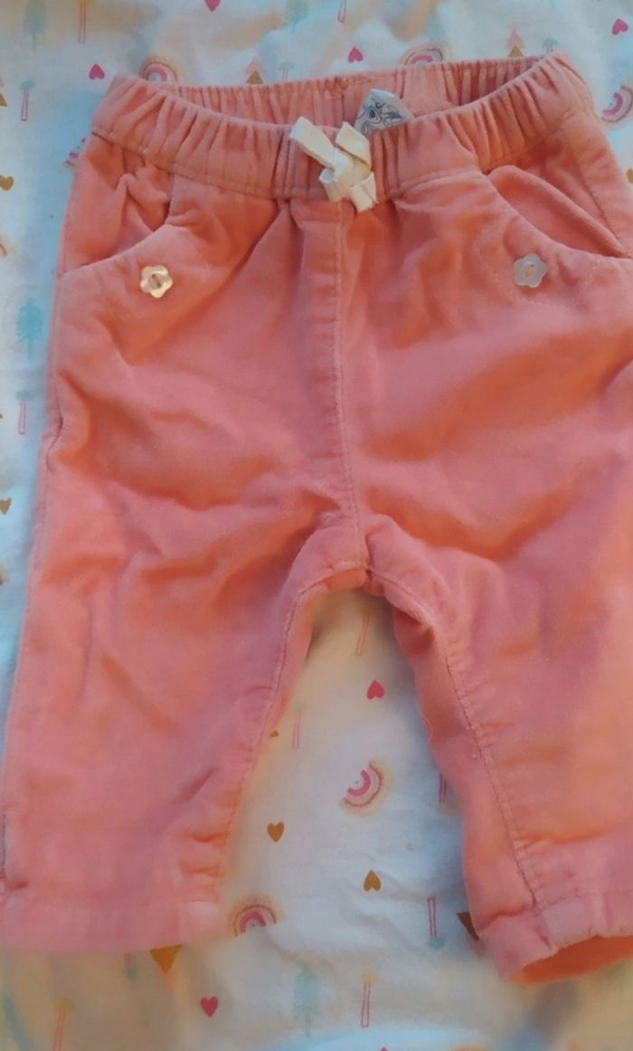 3 mois_Lot 4 pantalons 2 short fille_ séparable - photo numéro 2