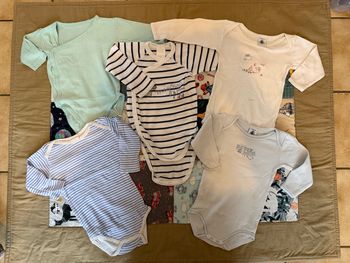 Lot de 7 bodies manches longues et courtes Garçon - T6mois 