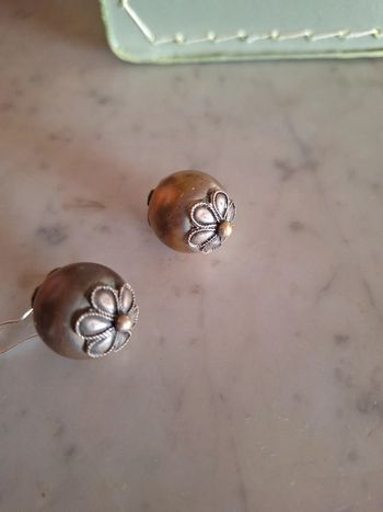 Boucles d'oreilles en métal vieilli