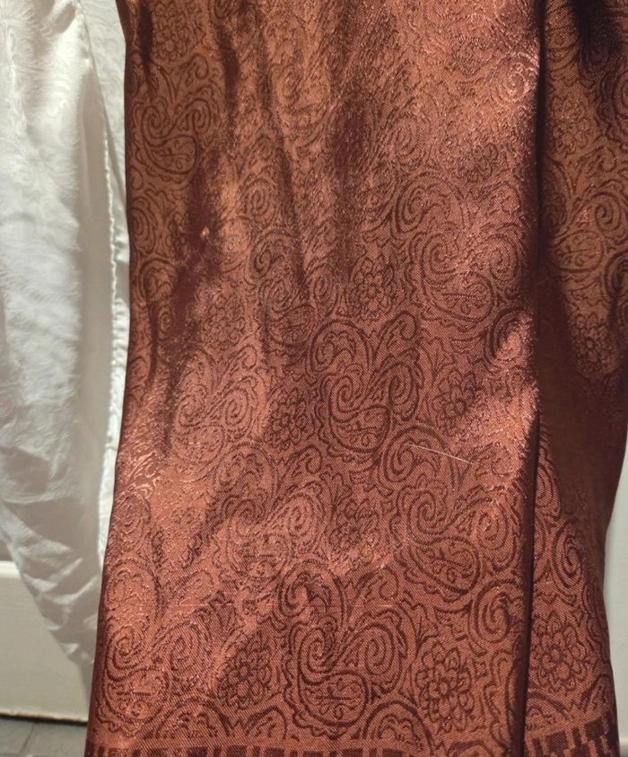 Lot de deux foulard marron et blanc imprime - photo numéro 2