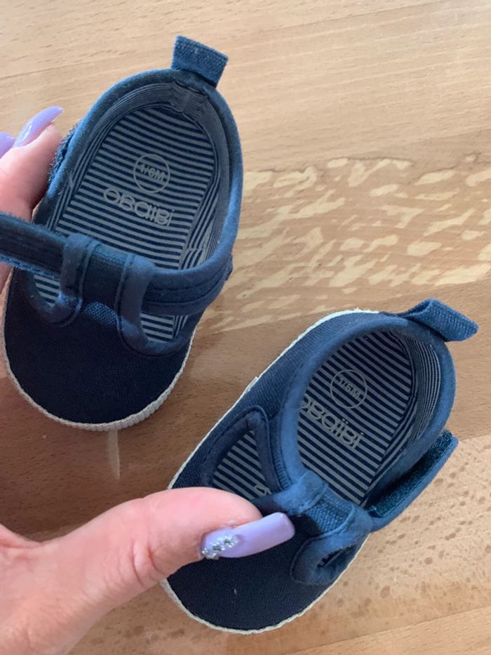 Chaussure ouverte bébé bleu - photo numéro 2