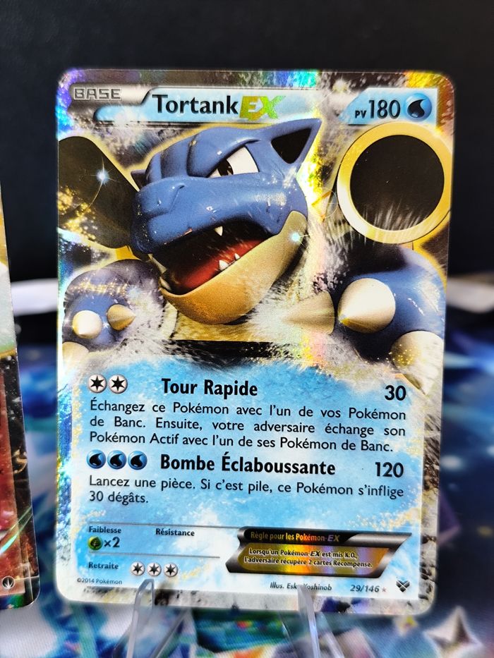 Lot de 4 cartes Pokemon Ex série XY tortank, Brasegali, togekiss, Jungko - photo numéro 5